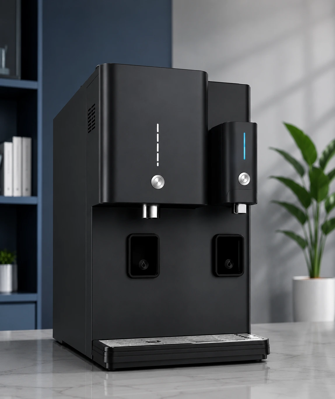 Modern reverse osmosis water purification system with filtration components